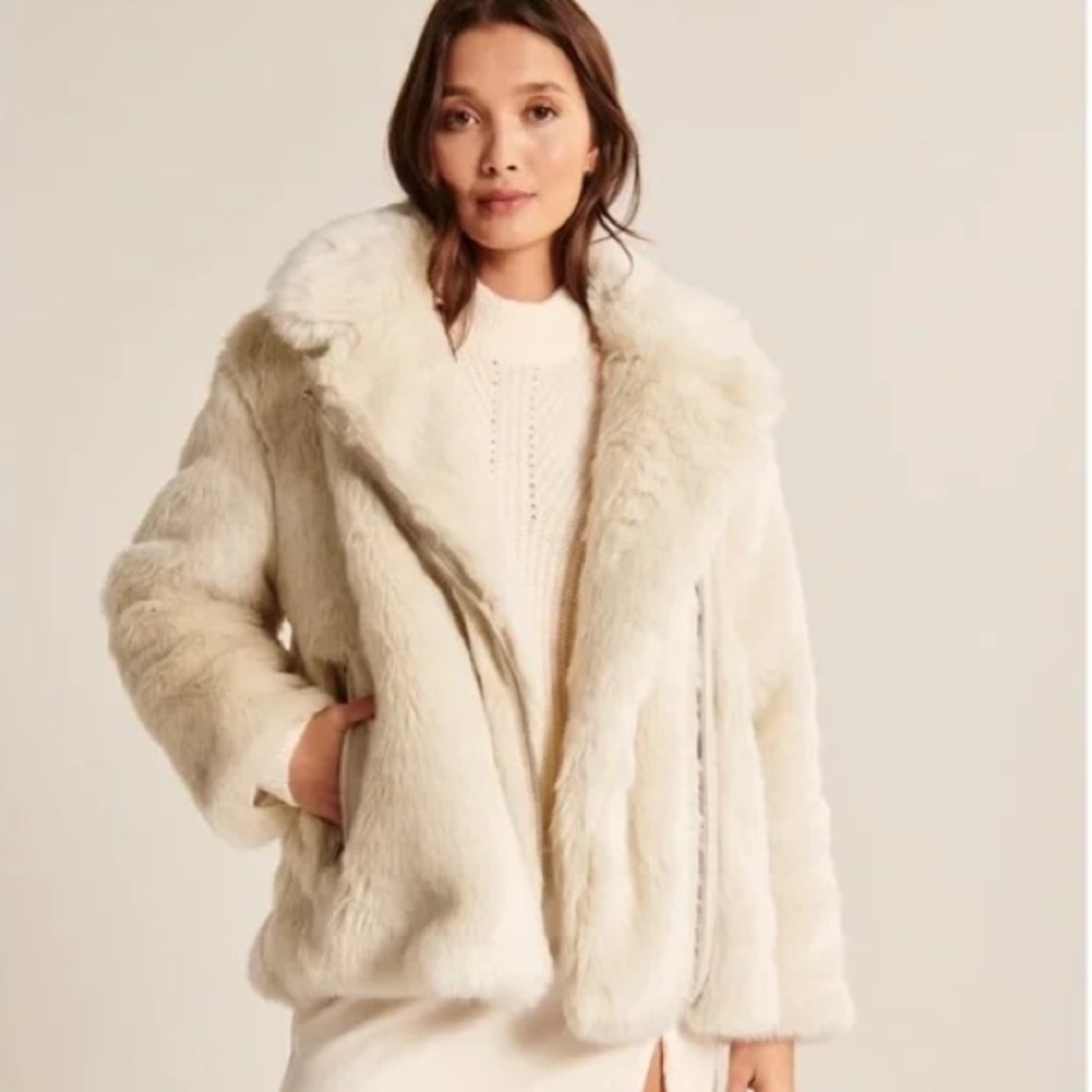 Abercrombie & Fitch Faux Fur Jacket